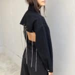 Giacca Jeans Super Crop con Catene - Nero - Image 4