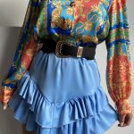 Mini Gonna Balze - Azzurro