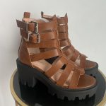 Sandali Gladiatore Platform High - Cuoio - Image 3