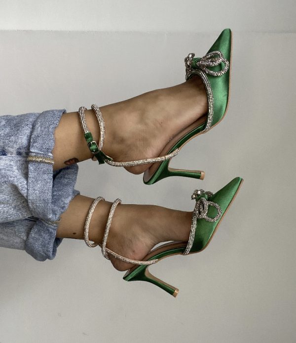 Decollete Diamond 8 - Satin Verde - Image 4