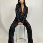 Blazer Completo Paillettes - Nero - Image 7