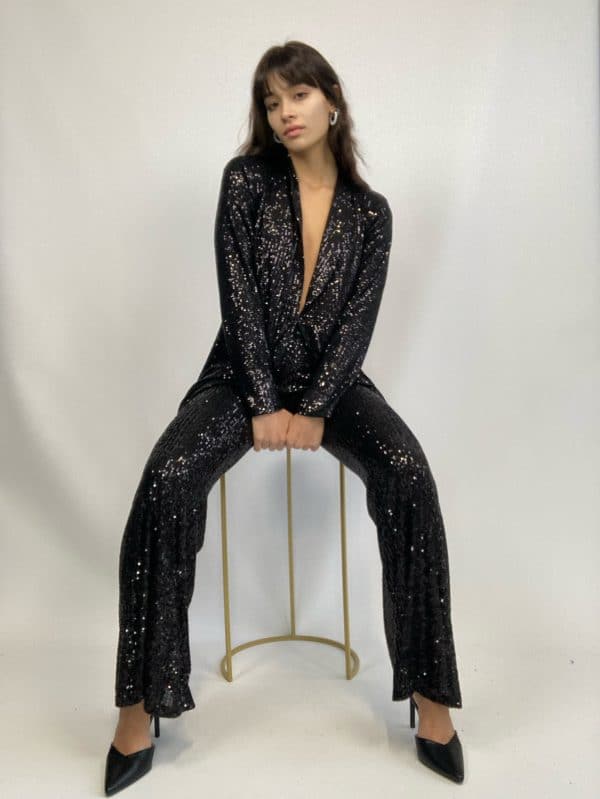 Blazer Completo Paillettes - Nero - Image 6
