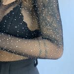 Body Rete Strass - Nero. - Image 4