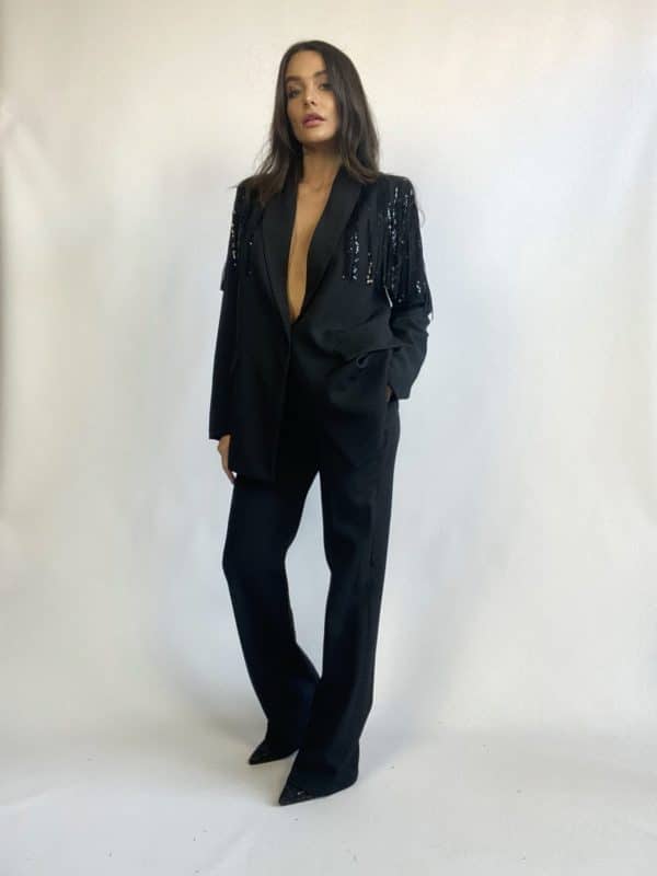 Blazer Completo Paillettes - Nero - Image 11