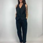 Gilet Completo Gessato Flanella - Grigio - Image 5
