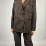 Blazer Completo Gessato Flanella - Marrone - Image 3