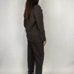 Pantaloni Completo Gessato Flanella - Marrone - Image 5