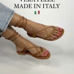 Sandali Alla Schiava Vera Pelle Made In Italy - Cuoio.