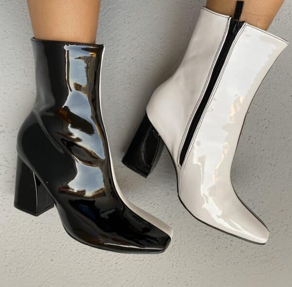 Stivaletto Bicolor - Bianco / Nero - Image 7