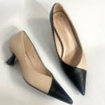 Decollete Meryl Low Heels - Bicolor Nude / Nero - Image 4