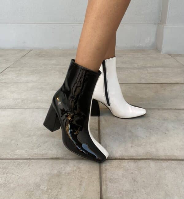 Stivaletto Bicolor - Bianco / Nero