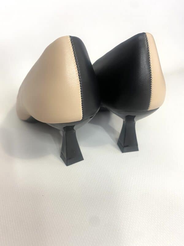 Decollete Meryl Low Heels - Bicolor Nude / Nero - Image 3