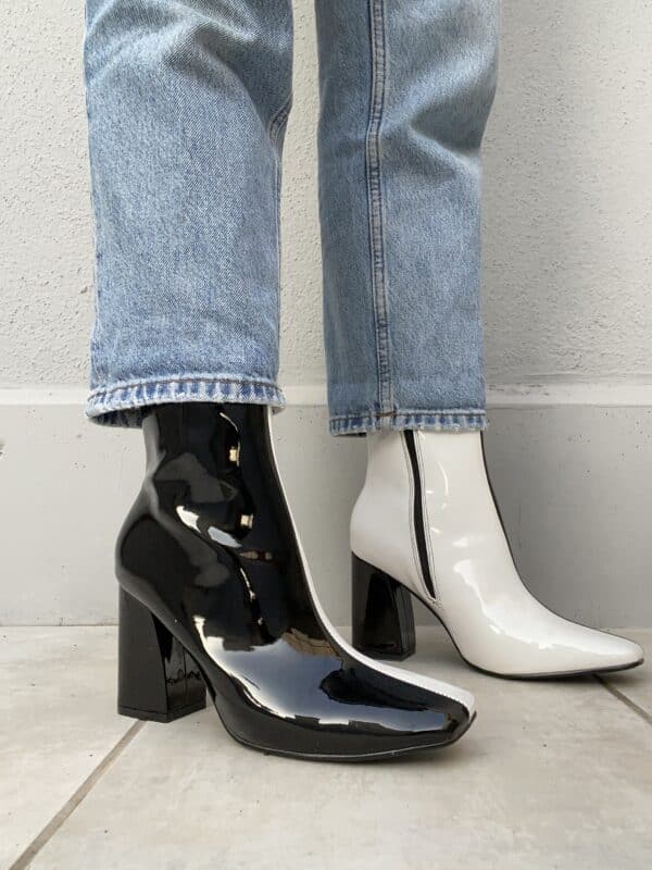 Stivaletto Bicolor - Bianco / Nero - Image 4