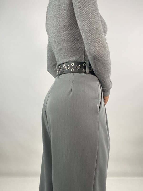 Pantaloni Doppia Pinces - Grigio Scuro - Image 5