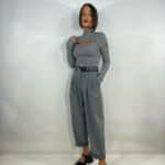 Pantaloni Doppia Pinces - Grigio Scuro - Image 3