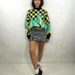 Pullover Con Scacchi e Fiamma - Rosa / Nero - Image 5