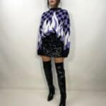 Pullover Con Scacchi e Fiamma - Rosa / Nero - Image 8
