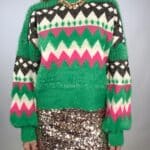 Pullover Natalizio in Pelliccetta -  Verde - Image 4