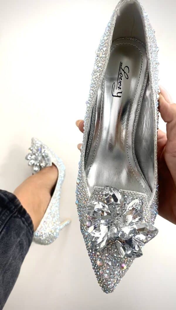 Decollete Cinderella -  Argento Diamond