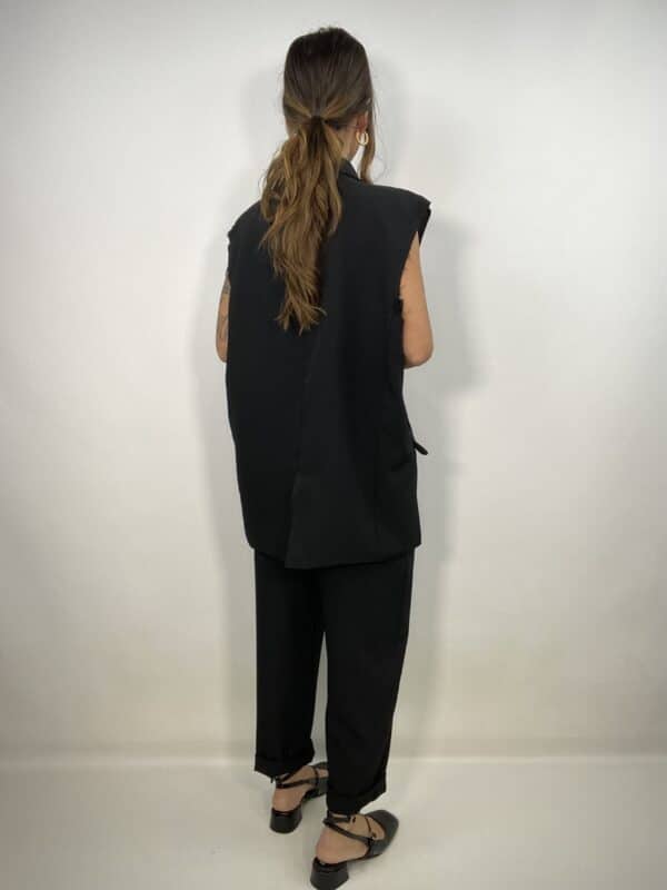 Gilet Completo Oversize - Nero. - Image 7