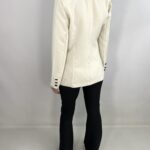 Blazer Revers in Raso - Bianco / Nero - Image 2