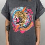 T-shirt Acid Wash Oversize - Leopardo - Tropical - Image 3