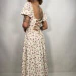 Maxi Dress Sofia - Bianco / Lavanda - Image 3