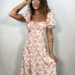 Maxi Dress Bohemien - Bianco/ Rosa - Image 2