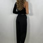 Pantaloni Doppia Pinces - Nero. - Image 2