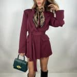 Blazer Completo Kimono - Bordeaux