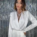Blusa Body 80s - Bianco Strass.