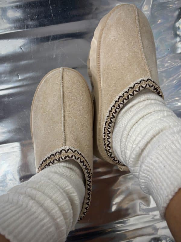 Sabot Platform con Pelo - Beige - Image 3