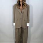 Blazer Super Over con Maxi Polsini  - Fango - Image 3