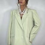 Blazer Over Cut Out con Fibbie - Verde - Image 2