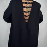 Blazer Over Cut Out con Fibbie - Nero