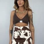 Panta Gonna Muccato - Marrone / Bianco