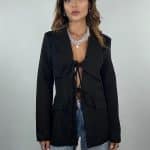 Blazer Con Bralette - Nero